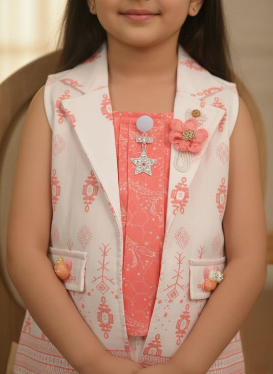 Kids Layered Organza Party Frock