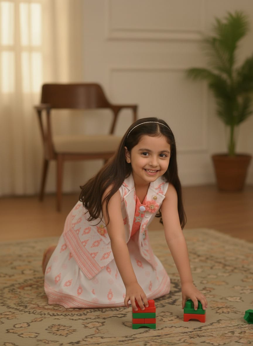 Kids Layered Organza Party Frock